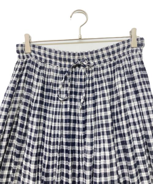 SOIL（ソイル）SOIL (ソイル) ビッグギンガムチェックギャザースカート ブラック サイズ:Ⅱの古着・服飾アイテム