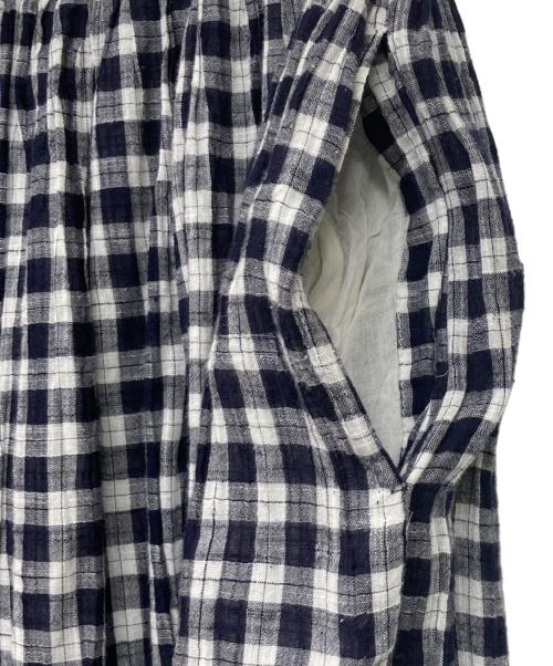 SOIL（ソイル）SOIL (ソイル) ビッグギンガムチェックギャザースカート ブラック サイズ:Ⅱの古着・服飾アイテム