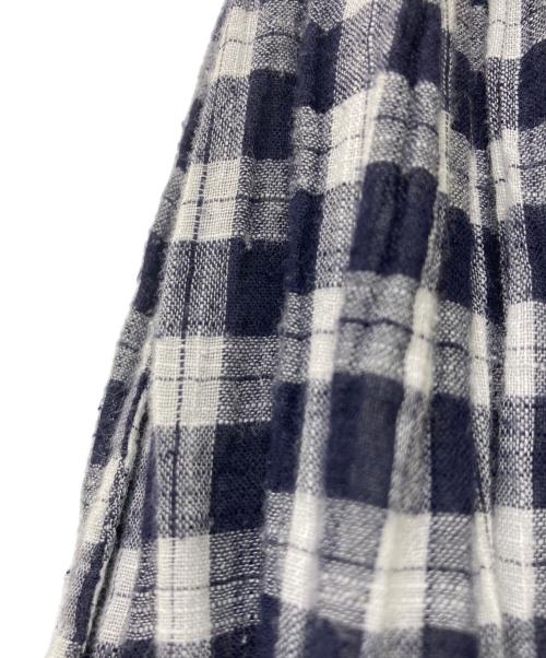 SOIL（ソイル）SOIL (ソイル) ビッグギンガムチェックギャザースカート ブラック サイズ:Ⅱの古着・服飾アイテム