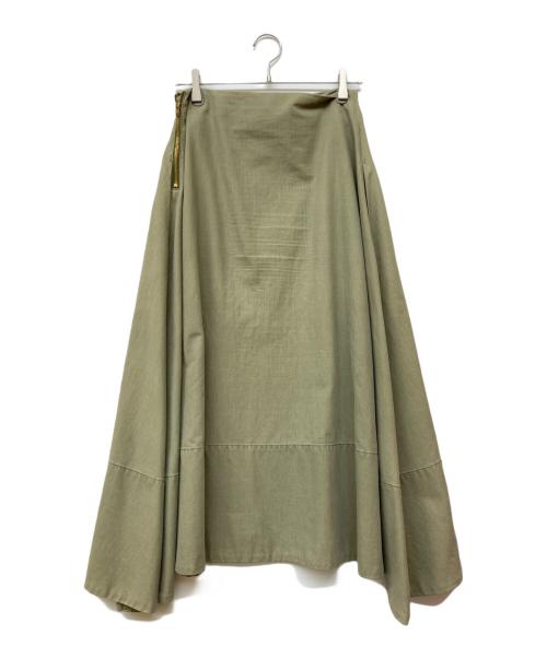 MADISON BLUE（マディソンブルー）MADISON BLUE (マディソンブルー) MI-MOLLET FLARE BACK SATIN SK オリーブ サイズ:Mの古着・服飾アイテム