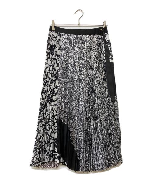 sacai（サカイ）sacai (サカイ) Floral Print Skirt ブラック サイズ:1の古着・服飾アイテム