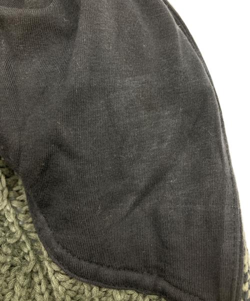 DIESEL（ディーゼル）DIESEL (ディーゼル) 切替ニットパーカー カーキ サイズ:Sの古着・服飾アイテム