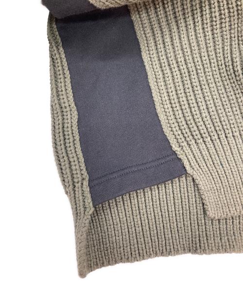 DIESEL（ディーゼル）DIESEL (ディーゼル) 切替ニットパーカー カーキ サイズ:Sの古着・服飾アイテム