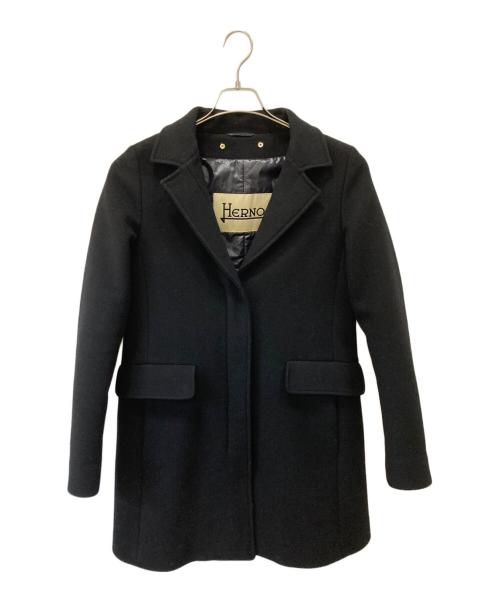 HERNO（ヘルノ）HERNO (ヘルノ) ウールダウンコート ブラック サイズ:42の古着・服飾アイテム
