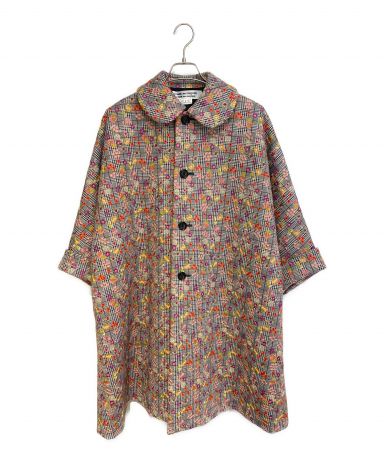 コムデギャルソンコムデギャルソン　ニット　半袖　丸襟　立体　花柄　オフホワイト COMME des GARCONS COMME des GARCONS - コムデギャルソン