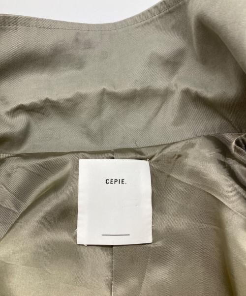 cepie.（セピエ）cepie. (セピエ) ダブルコート オリーブ サイズ:Fの古着・服飾アイテム