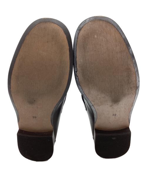 Whoop-de-doo（フープディドゥ）Whoop-de-doo (フープディドゥ) WASH (ウォッシュ) Tストラップローファー ブラウン サイズ:39の古着・服飾アイテム