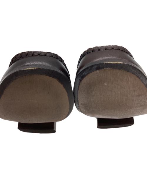 Whoop-de-doo（フープディドゥ）Whoop-de-doo (フープディドゥ) WASH (ウォッシュ) Tストラップローファー ブラウン サイズ:39の古着・服飾アイテム