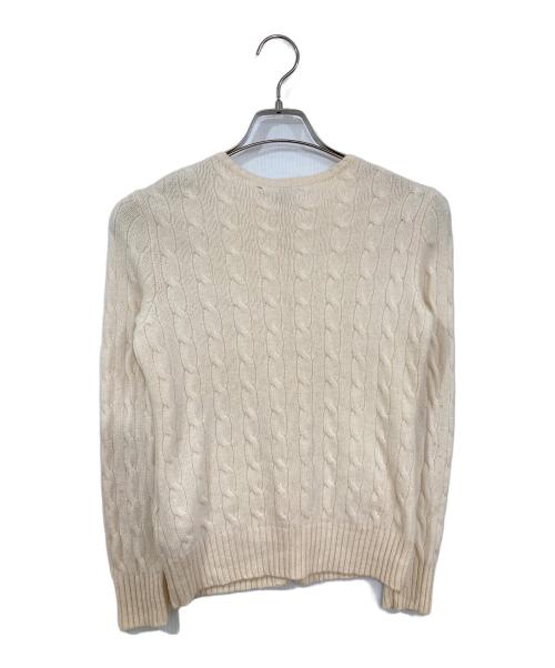 RALPH LAUREN（ラルフローレン）RALPH LAUREN (ラルフローレン) カシミヤニットカーディガン アイボリー サイズ:Ⅿの古着・服飾アイテム
