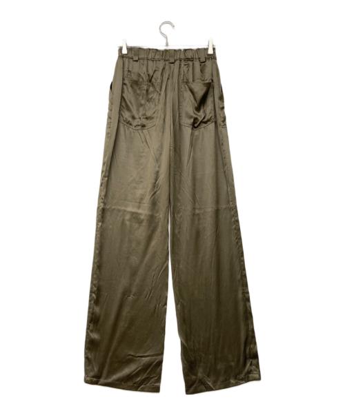 TOM FORD（トムフォード）TOM FORD (トムフォード) シルクワイドパンツ カーキ サイズ:38の古着・服飾アイテム