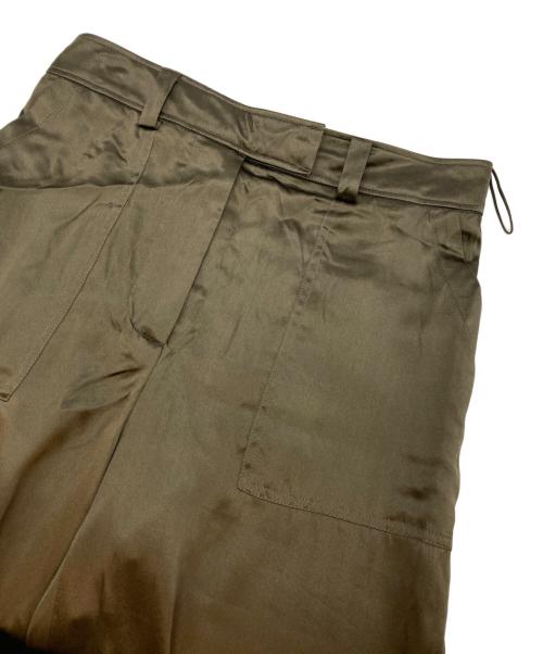 TOM FORD（トムフォード）TOM FORD (トムフォード) シルクワイドパンツ カーキ サイズ:38の古着・服飾アイテム