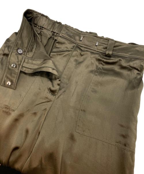 TOM FORD（トムフォード）TOM FORD (トムフォード) シルクワイドパンツ カーキ サイズ:38の古着・服飾アイテム
