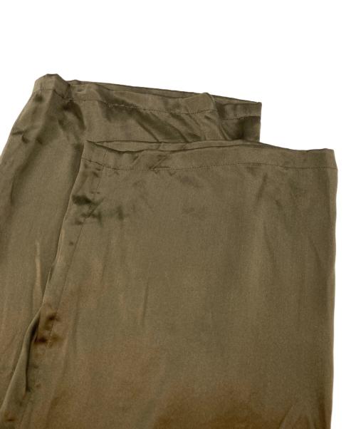 TOM FORD（トムフォード）TOM FORD (トムフォード) シルクワイドパンツ カーキ サイズ:38の古着・服飾アイテム