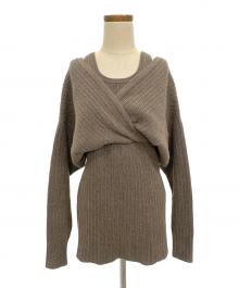 CLANE（クラネ）の古着「レイヤーニット」｜ブラウン