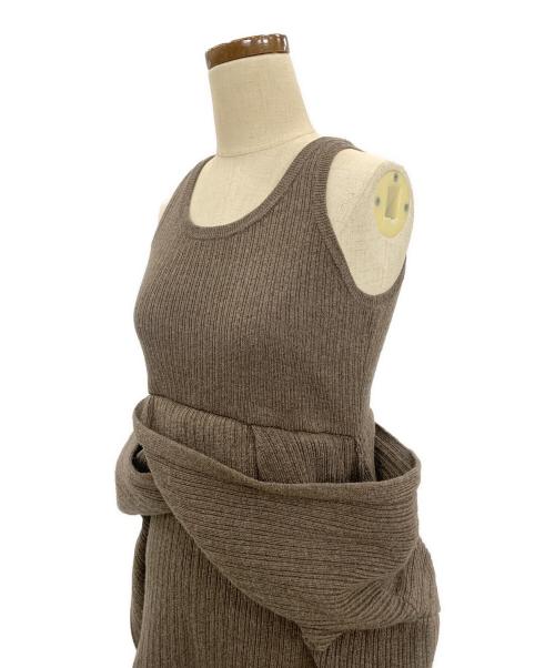 CLANE（クラネ）CLANE (クラネ) レイヤーニット ブラウン サイズ:ＳＩＺＥ１の古着・服飾アイテム