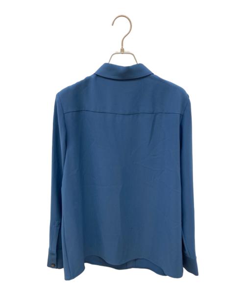 theory luxe（セオリーリュクス）theory luxe (セオリーリュクス) ボウタイブラウス ブルー サイズ:38の古着・服飾アイテム