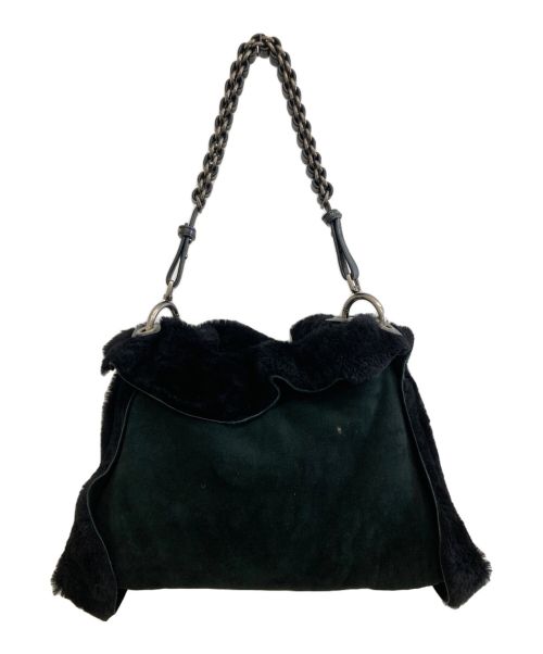 JAMIN PUECH（ジャマンピュエッシュ）JAMIN PUECH (ジャマンピュエッシュ) ムートンワンショルダーバッグ ブラックの古着・服飾アイテム