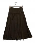 BORDERS at BALCONYボーダーズアットバルコニー）の古着「ウールスカート」｜ブラウン