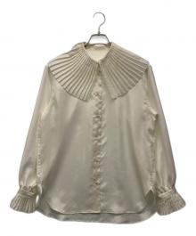 #Newans（ハッシュニュアンス）の古着「プリーツカラーブラウス」｜アイボリー