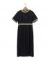 LeJa（レジャ）の古着「ツイード柄ハイウエストワンピースドレス」｜ブラック