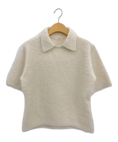 DES PRES（デ プレ）DES PRES (デ プレ) フォックスカシミヤ ポロカラープルオーバー アイボリー サイズ:ＳＩＺＥ　ＦＲＥＥの古着・服飾アイテム