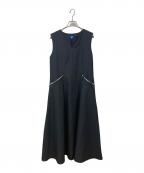 BLUE LABEL CRESTBRIDGEブルーレーベルクレストブリッジ）の古着「ナチュラルドライクロスジャンパードレス」｜ブラック