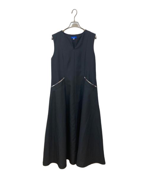 BLUE LABEL CRESTBRIDGE（ブルーレーベルクレストブリッジ）BLUE LABEL CRESTBRIDGE (ブルーレーベルクレストブリッジ) ナチュラルドライクロスジャンパードレス ブラック サイズ:38の古着・服飾アイテム