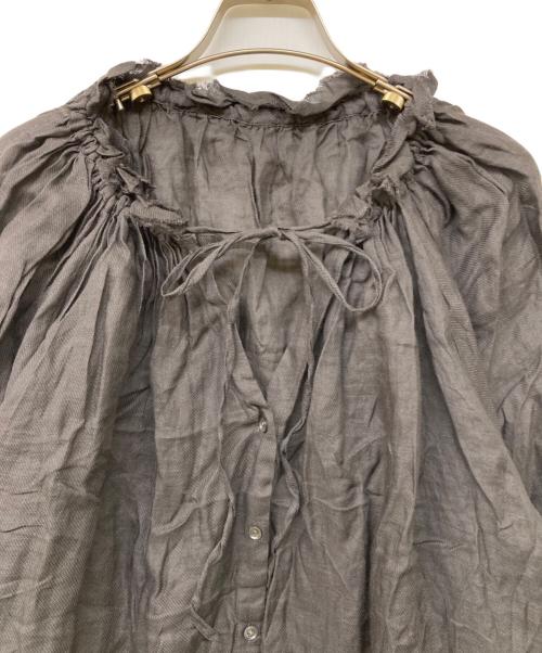 BABYLONE（バビロン）BABYLONE (バビロン) ギャザーボリュームブラウス ブラウン サイズ:Freeの古着・服飾アイテム