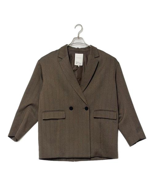 ELENDEEK（エレンディーク）ELENDEEK (エレンディーク) ヘリンボーンオーバージャケット ブラウン サイズ:SIZE Freeの古着・服飾アイテム