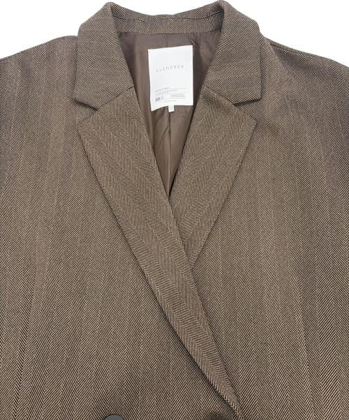 ELENDEEK（エレンディーク）ELENDEEK (エレンディーク) ヘリンボーンオーバージャケット ブラウン サイズ:SIZE Freeの古着・服飾アイテム