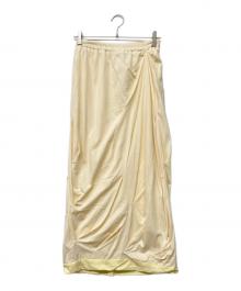 JANE SMITH（ジェーンスミス）の古着「LAYERED TUCK SKIRT」｜イエロー