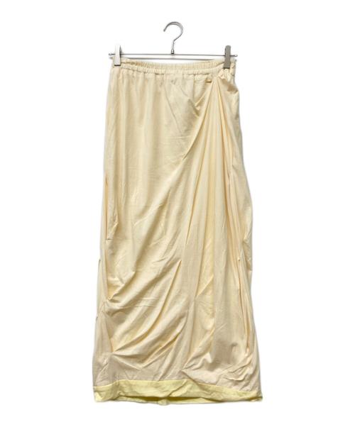 JANE SMITH（ジェーンスミス）JANE SMITH (ジェーンスミス) LAYERED TUCK SKIRT イエロー サイズ:36の古着・服飾アイテム