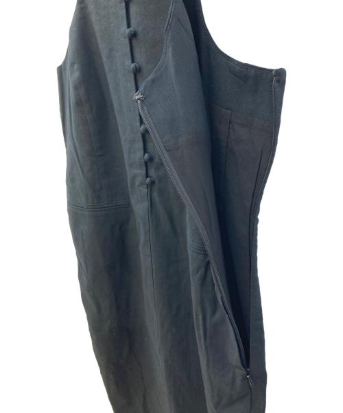 CASA FLINE（カーサフライン）CASA FLINE (カーサフライン) デコルテカットノースリーブIラインリネンドレス ブラック サイズ:Free 未使用品の古着・服飾アイテム