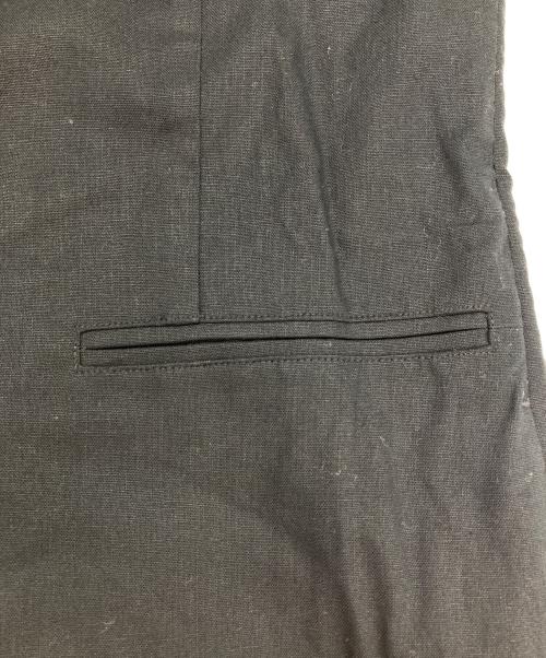 CASA FLINE（カーサフライン）CASA FLINE (カーサフライン) デコルテカットノースリーブIラインリネンドレス ブラック サイズ:Free 未使用品の古着・服飾アイテム