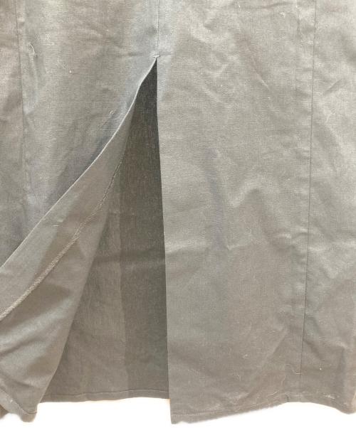 CASA FLINE（カーサフライン）CASA FLINE (カーサフライン) デコルテカットノースリーブIラインリネンドレス ブラック サイズ:Free 未使用品の古着・服飾アイテム