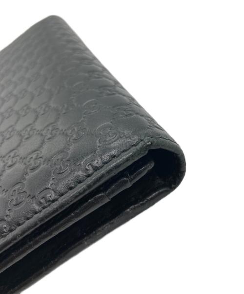 GUCCI（グッチ）GUCCI (グッチ) マイクログッチシマ 長財布 ブラックの古着・服飾アイテム
