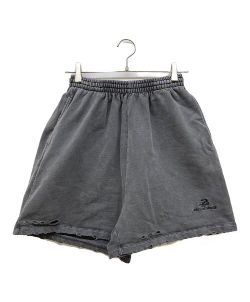 masonprince（メゾンプリンス）masonprince (メゾンプリンス) ダメージ加工スウェットショートパンツ チャコールグレー サイズ:1の古着・服飾アイテム