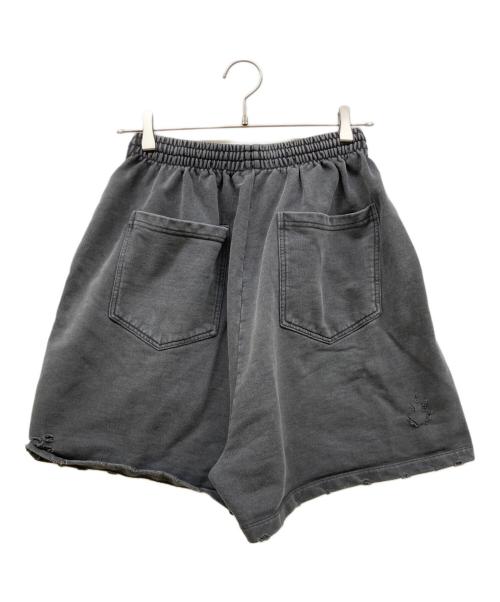 masonprince（メゾンプリンス）masonprince (メゾンプリンス) ダメージ加工スウェットショートパンツ チャコールグレー サイズ:1の古着・服飾アイテム