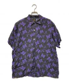 Needles（ニードルズ）の古着「パピヨン柄オープンカラーシャツ」｜パープル
