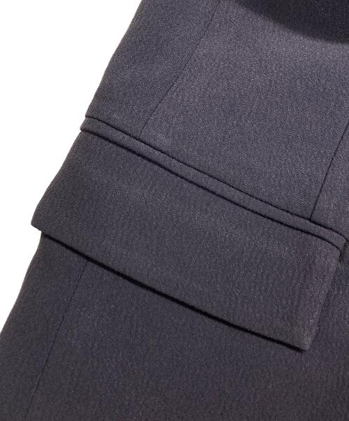 icB（アイシービー）icB (アイシービー) BackSatinGeorgetteノーカラージレ グレー サイズ:4の古着・服飾アイテム