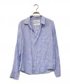 Frank&Eileenフランクアンドアイリーン）の古着「BARRY リネンストライプシャツ」｜スカイブルー