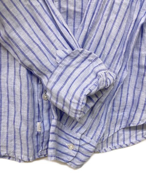 Frank&Eileen（フランクアンドアイリーン）Frank&Eileen (フランクアンドアイリーン) BARRY リネンストライプシャツ スカイブルー サイズ:Sの古着・服飾アイテム