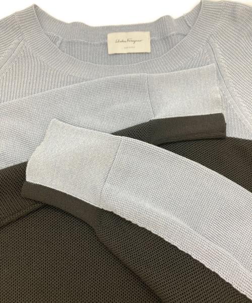 Salvatore Ferragamo（サルヴァトーレ フェラガモ）Salvatore Ferragamo (サルヴァトーレ フェラガモ) シルク混ニット ブラック サイズ:Lの古着・服飾アイテム