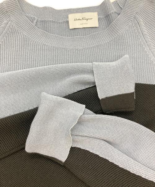 Salvatore Ferragamo（サルヴァトーレ フェラガモ）Salvatore Ferragamo (サルヴァトーレ フェラガモ) シルク混ニット ブラック サイズ:Lの古着・服飾アイテム