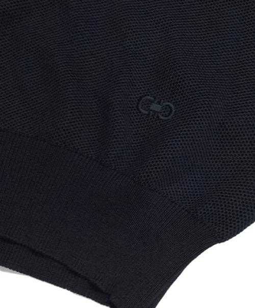 Salvatore Ferragamo（サルヴァトーレ フェラガモ）Salvatore Ferragamo (サルヴァトーレ フェラガモ) シルク混ニット ブラック サイズ:Lの古着・服飾アイテム