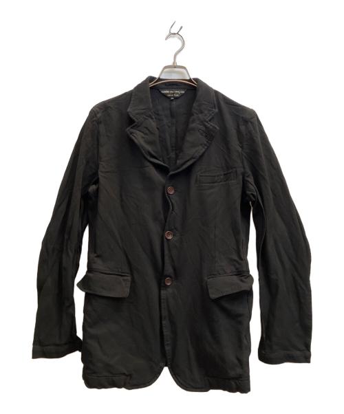 COMME des GARCONS HOMME PLUS（コムデギャルソンオムプリュス）COMME des GARCONS HOMME PLUS (コムデギャルソンオムプリュス) ポリエステル縮絨製品染めジャケット ブラック サイズ:Мの古着・服飾アイテム