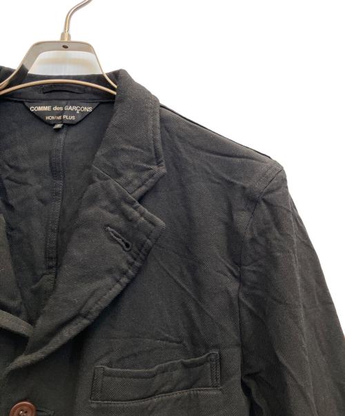 COMME des GARCONS HOMME PLUS（コムデギャルソンオムプリュス）COMME des GARCONS HOMME PLUS (コムデギャルソンオムプリュス) ポリエステル縮絨製品染めジャケット ブラック サイズ:Мの古着・服飾アイテム