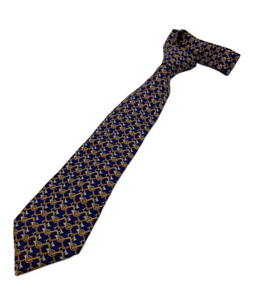 HERMES（エルメス）HERMES (エルメス) シルクネクタイ ネイビー サイズ:－の古着・服飾アイテム