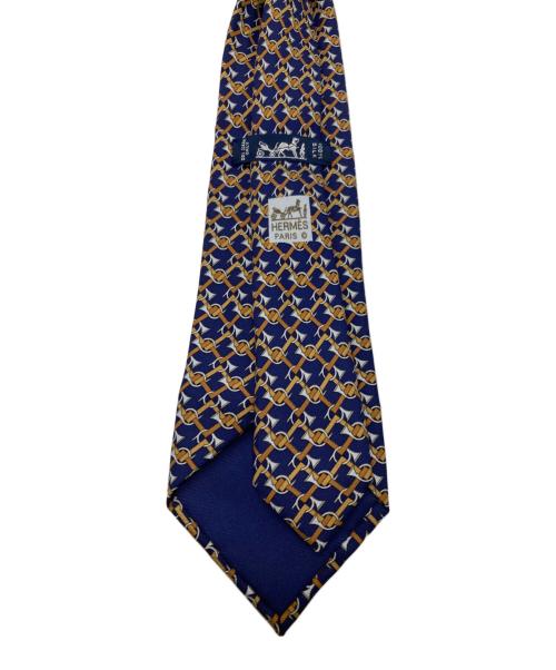 HERMES（エルメス）HERMES (エルメス) シルクネクタイ ネイビー サイズ:－の古着・服飾アイテム