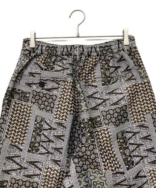 MAISON SPECIAL（メゾンスペシャル）MAISON SPECIAL (メゾンスペシャル) パッチワークジャガードワンタックワイドパンツ ブラウンの古着・服飾アイテム